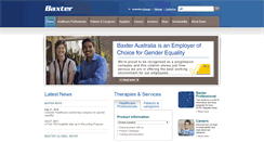 Desktop Screenshot of baxterhealthcare.com.au