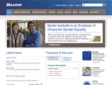 Tablet Screenshot of baxterhealthcare.com.au